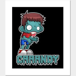 Candy Addicted zombie Funny Kids Halloween Costume Posters and Art